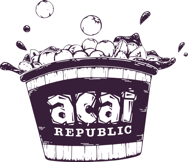 Floating açaí bowl illustration