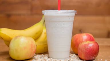 Apple Oatmeal - Apple, Banana, Milk, Oatmeal, Honey.