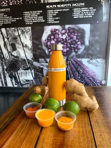 Ginger Turmeric Immune Boost - Ginger, Turmeric, Cayenne pepper, Orange juice, Lime Juice and Agave